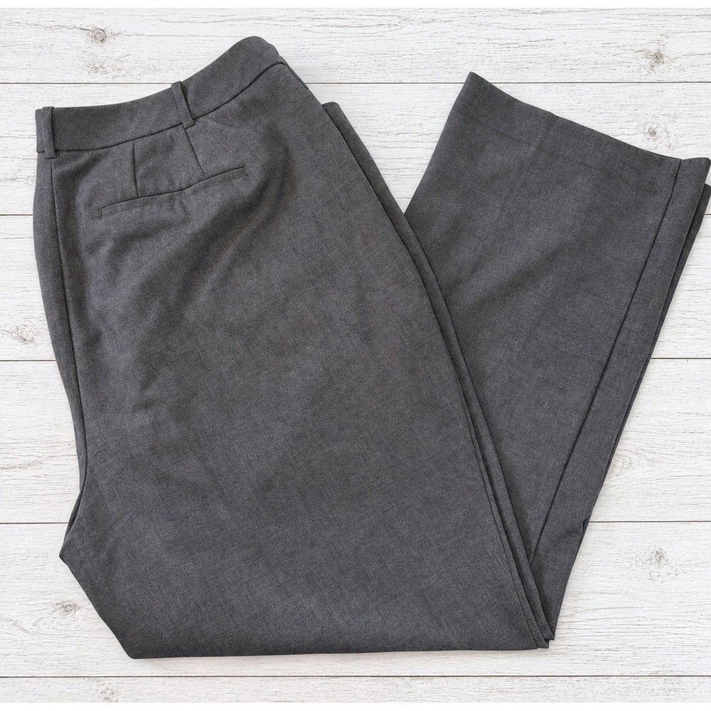 NWT Worthington Curvy Fit Perfect Trouser Admiral Grey Heather Dress Pants 16WS
